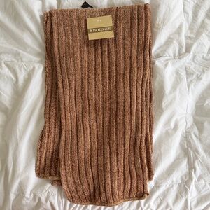 Isotoner Warm Ribbed Knit Scarf in Camel Brown
